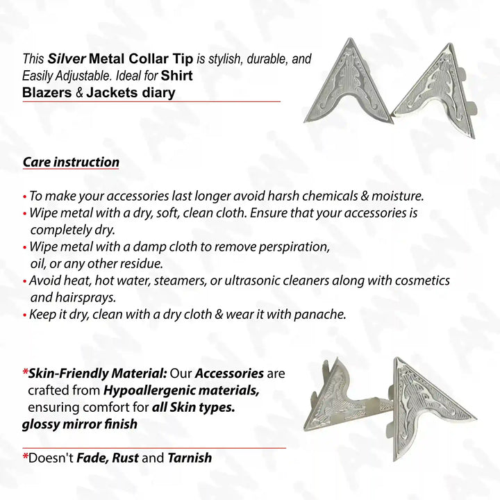 Silver Tribal Collar Tips
