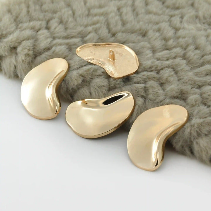 Organic Bean Inspire Metal Buttons | 50mm