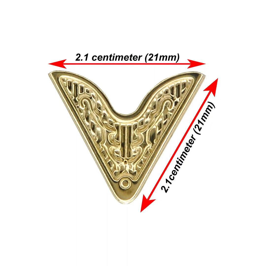 Gold V-Shaped Collar Tips