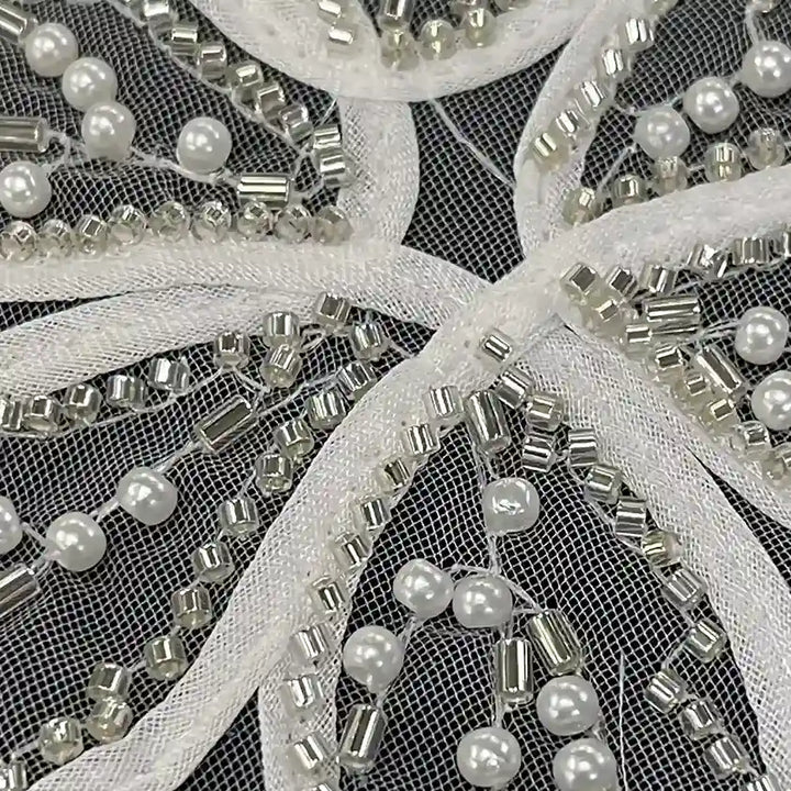 Floral Luminous White Pearls