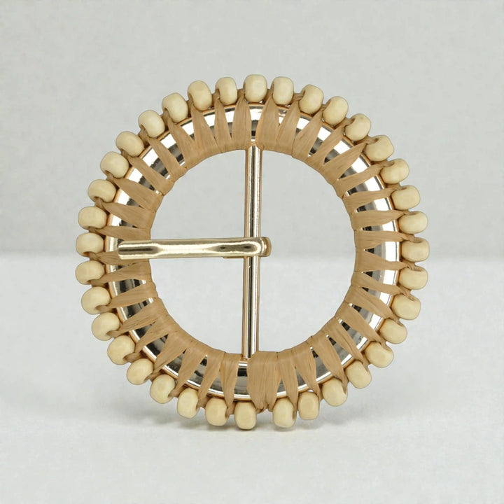 Handmade Beaded Raffia Buckle