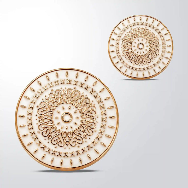 Royal Mandala Chakra Enamel Button