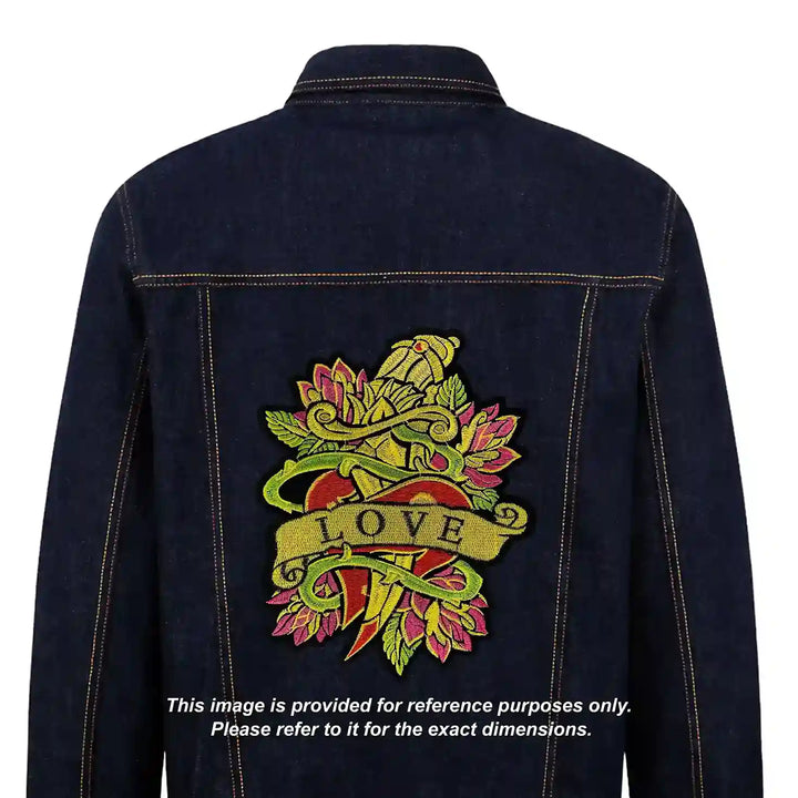 Everlasting Love Dagger Embroidered Sew Patch