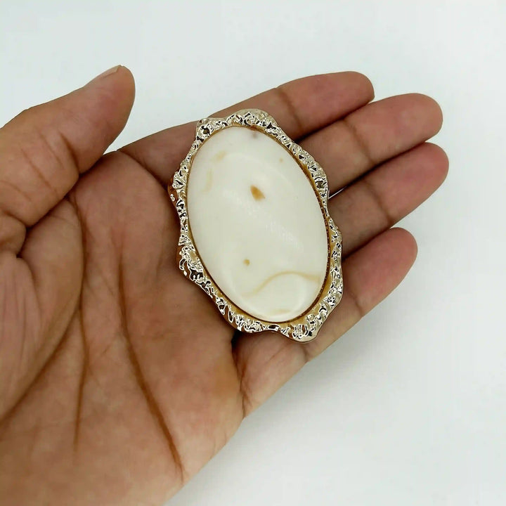 Abstract Oval Stone Buckles