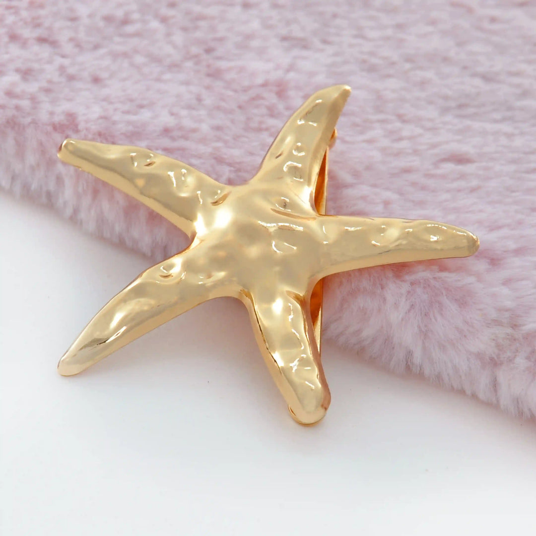 Star Hammered Metal Buckle