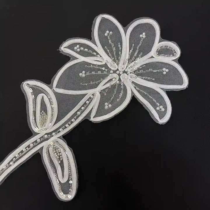 Floral Pearl Beads Patch
