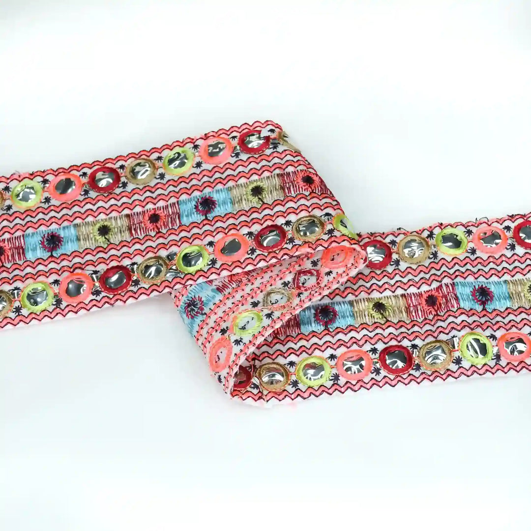 Multicolor Ric Rac Design Lace | 2 Meters
