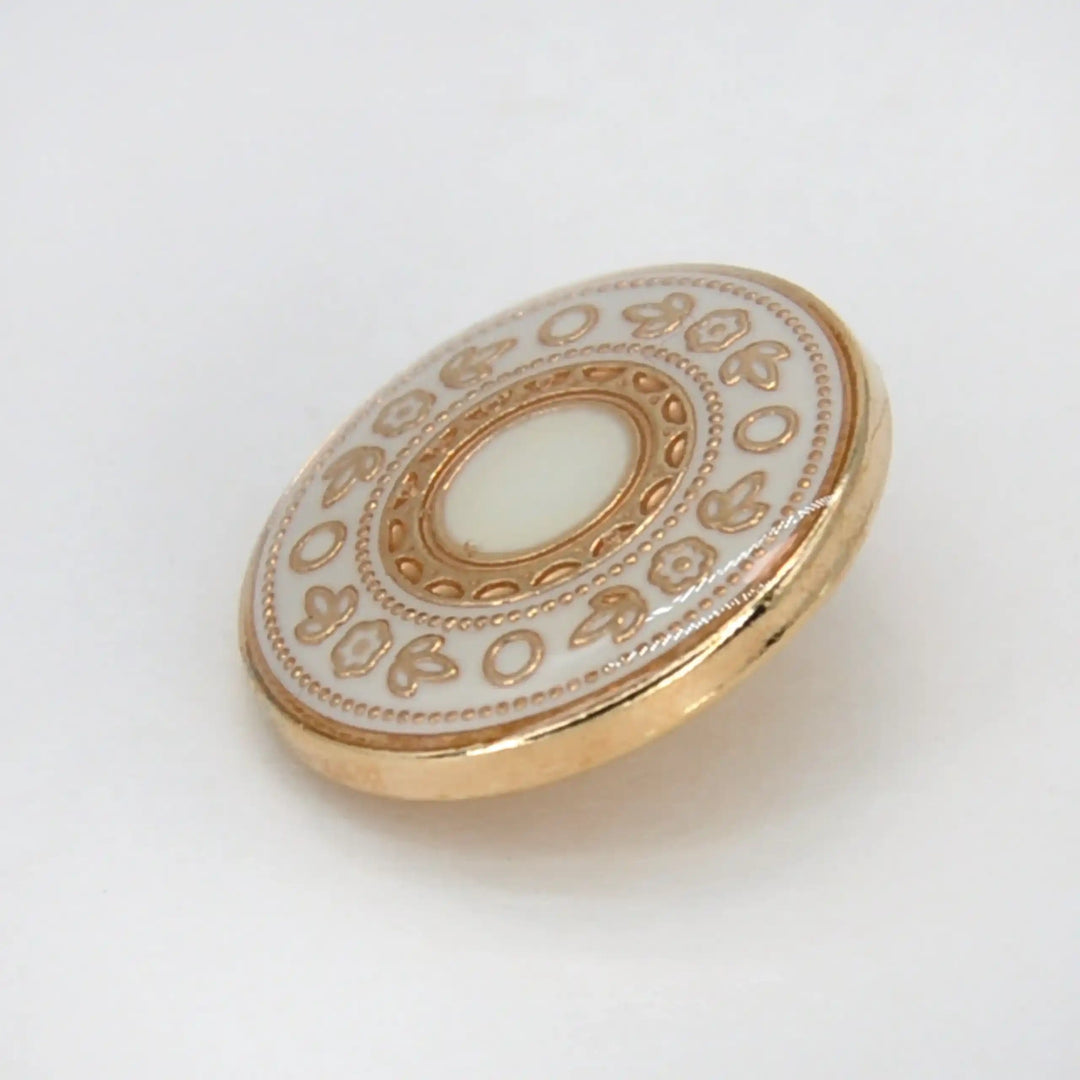Ivory Gold Metal Button | 18mm (28L) & 21mm (34L)