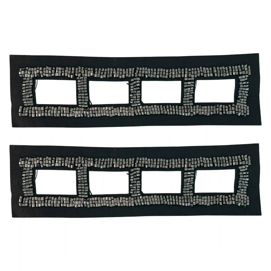 Beaded V-Neck Applique