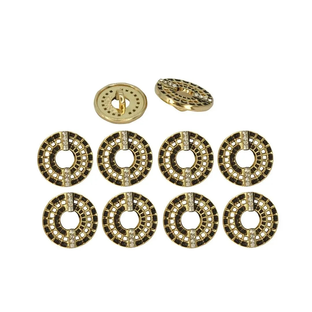 Decorative Gold Laser Cut Button | 12mm(20L) & 15mm(24L)