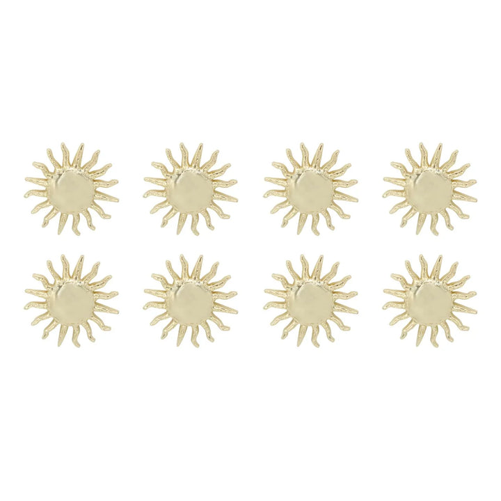 Golden Sunburst with Radiant Rays Metal Button | 25mm(40L)