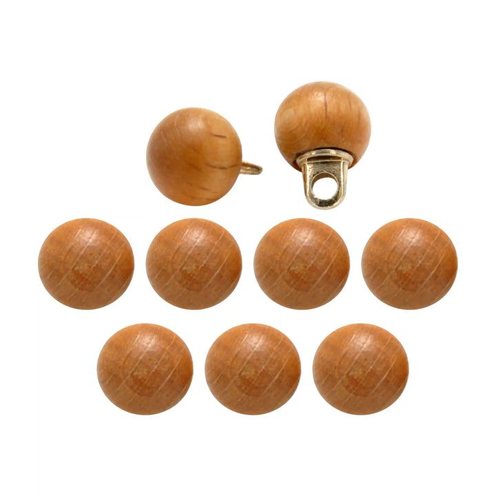 Dark Grain Wooden Button | 10mm