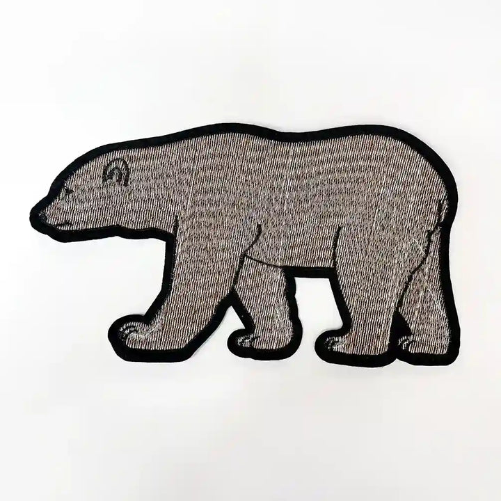 Silver Polar Bear Embroidery