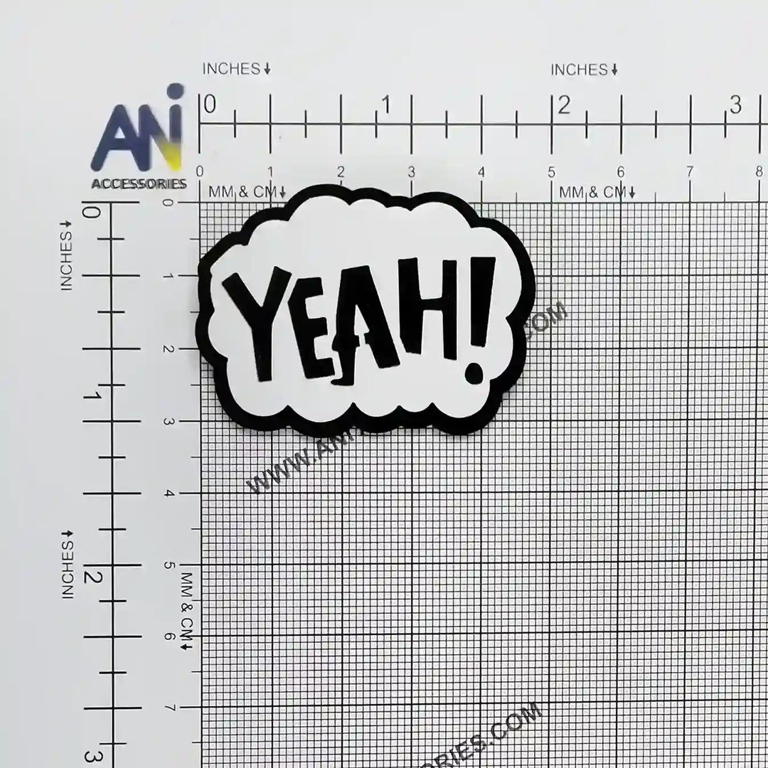 Yeah Message Acrylic Brooch