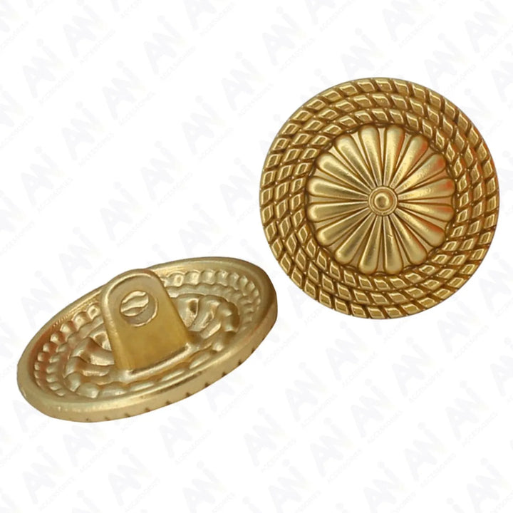 Floral Center Metal Buttons | 15mm(24L), 19mm(30L) & 23mm(36L)