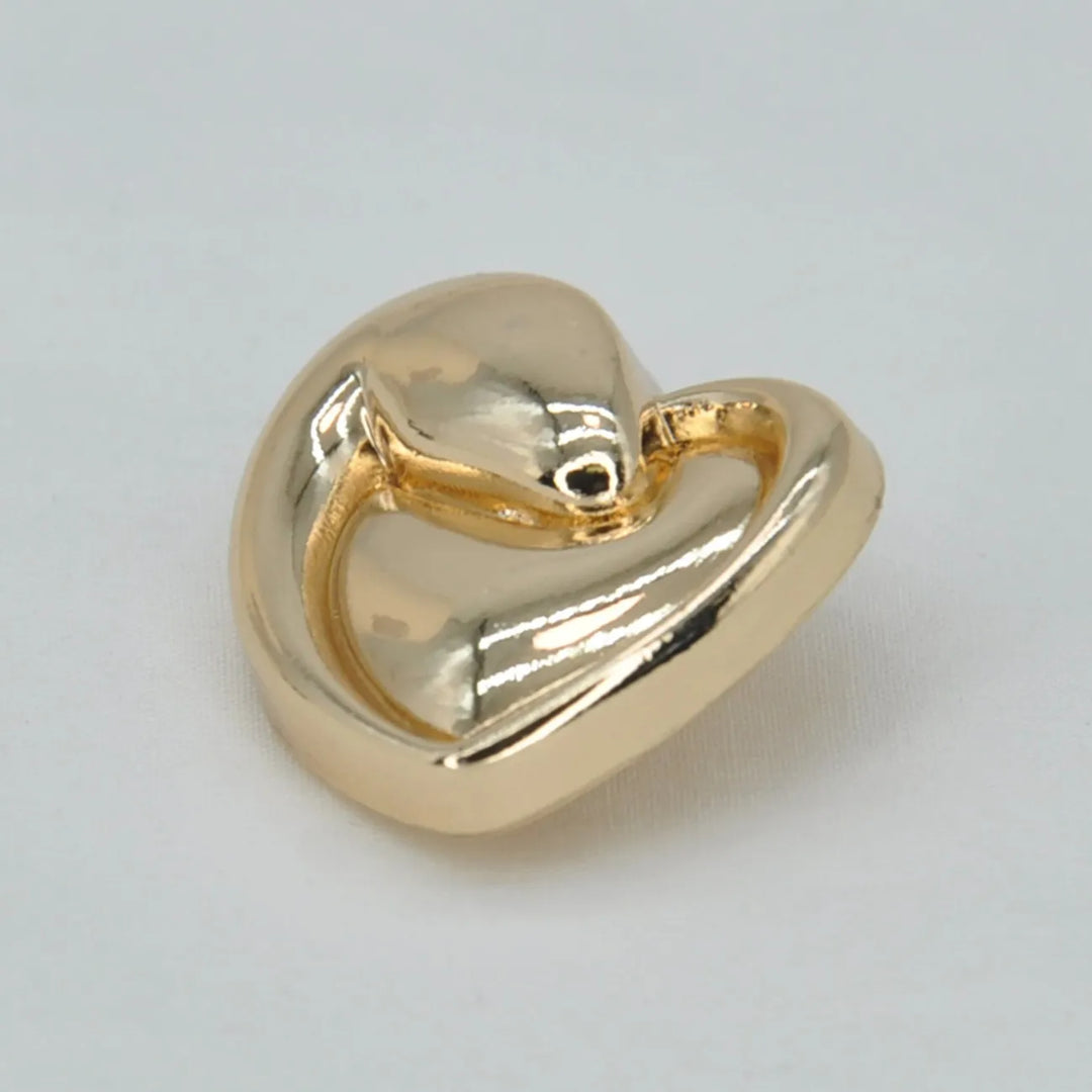 Glossy Heart Twist Metal Button | 18mm (28L) & 23mm (36L)
