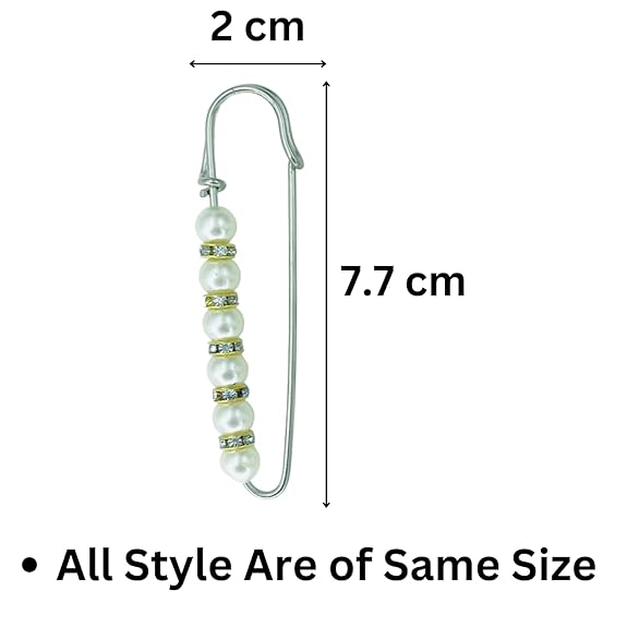 Unisex Pearl Rhinestone Safety Brooch Pins For Sweater Shawl Clips Collar Corsage Jewelry Shawl Buckle Scarf Scarves Clasp Clips Accessories for Lady Girls