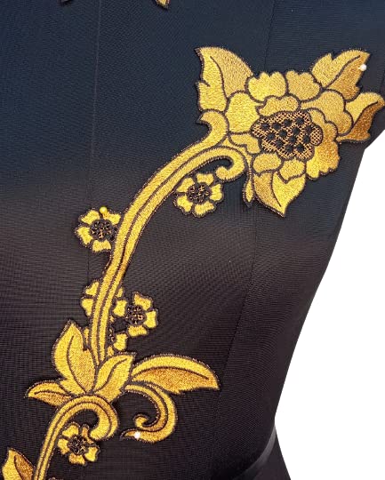 Golden Ornate Floral Neckline