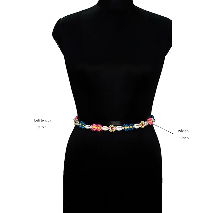 Bohemian Floral and Beaded Belt