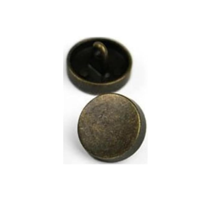 Silver Flat Metal Buttons(Pack of 8 Buttons)