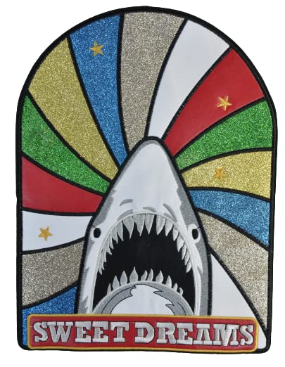 Colorful Stripe Shark Sew Patch