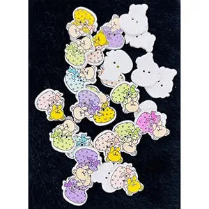 Multi Colors Teddy Buttons (Set of 100)