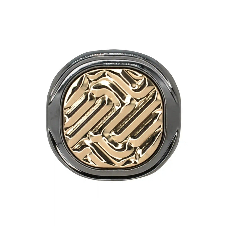 Metallic Herringbone Inlay Metal Buttons | 18mm (28L), 20mm (32L) & 23mm (36L)