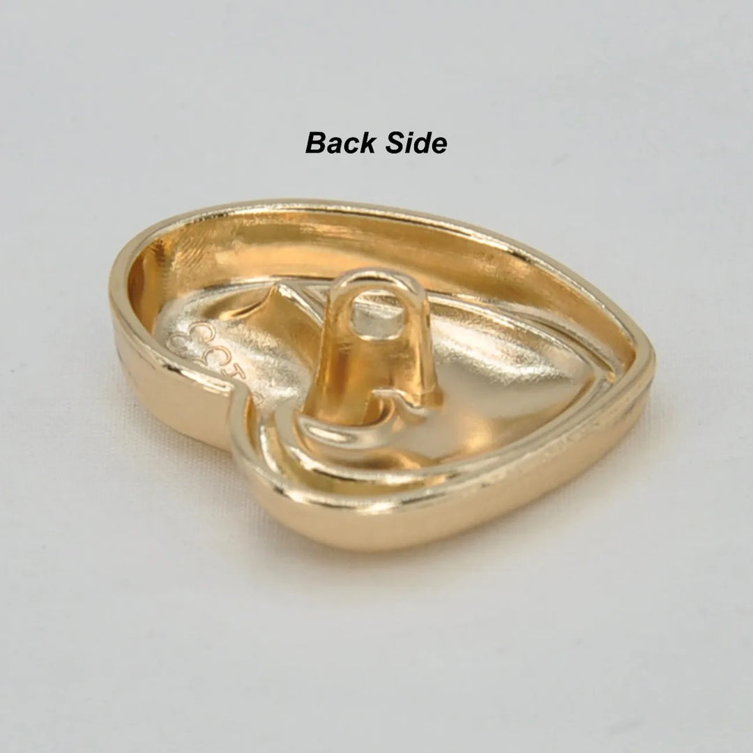 Glossy Heart Twist Metal Button | 18mm (28L) & 23mm (36L)