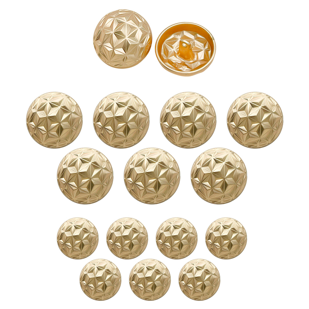 Geometric Metal Buttons for Clothing and Crafts