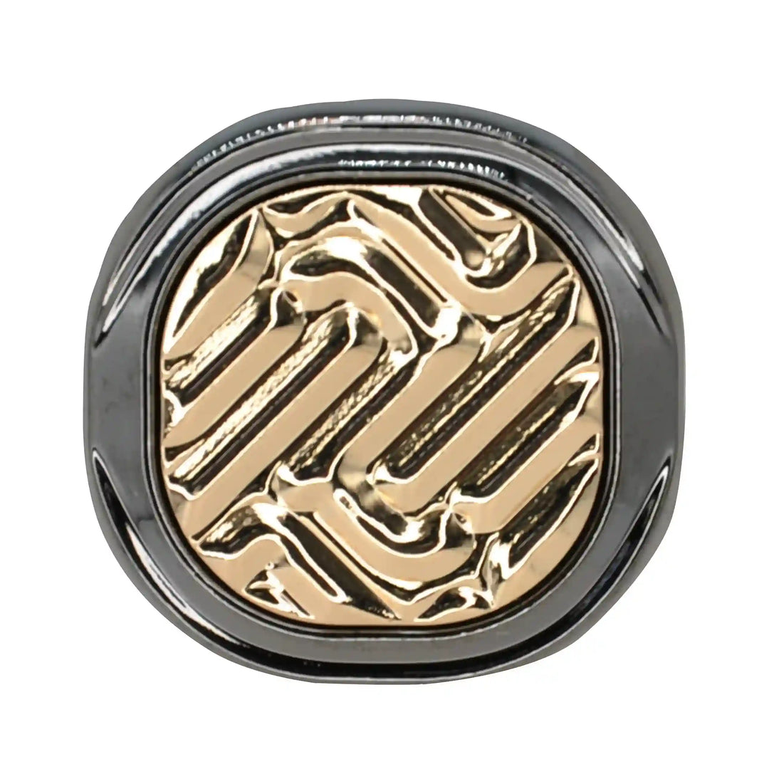 Metallic Herringbone Inlay Metal Buttons | 18mm (28L), 20mm (32L) & 23mm (36L)