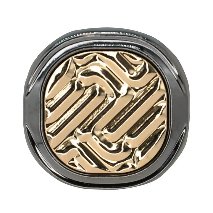 Metallic Herringbone Inlay Metal Buttons | 18mm (28L), 20mm (32L) & 23mm (36L)