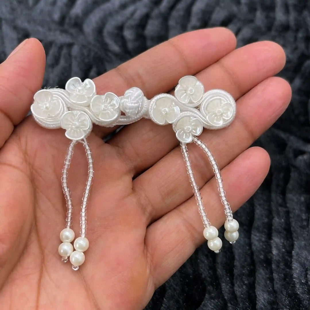 Floral Tassel Frog Closure Buttons