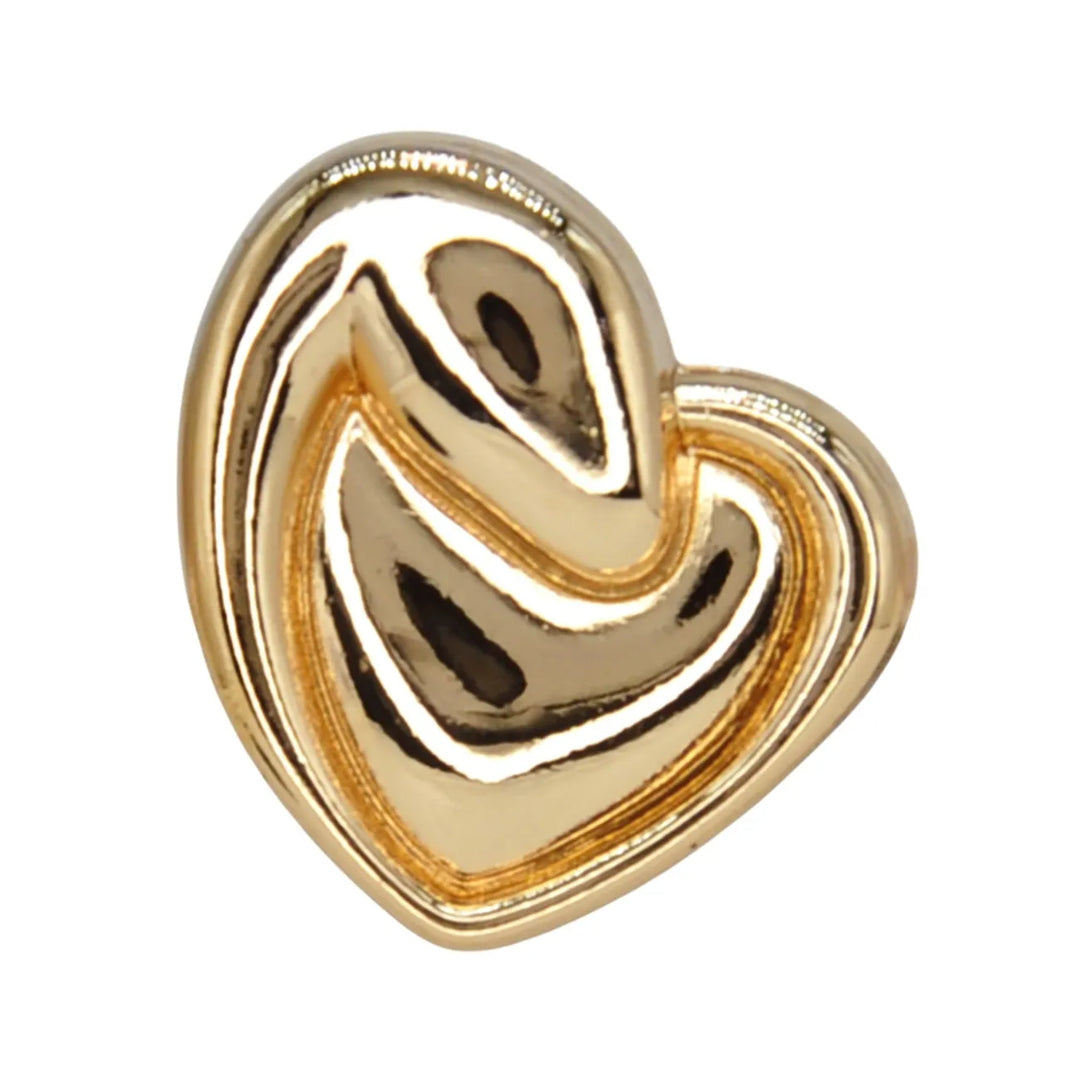 Glossy Heart Twist Metal Button | 18mm (28L) & 23mm (36L)