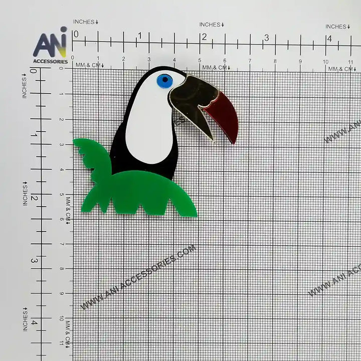 Stylized Toucan Brooch