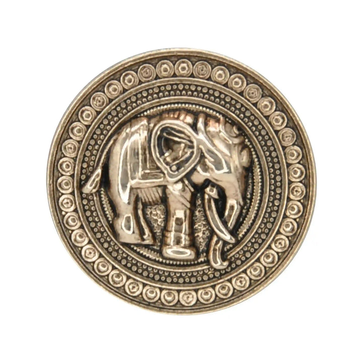 Antique Elephant Brooch & Button Combo Pack