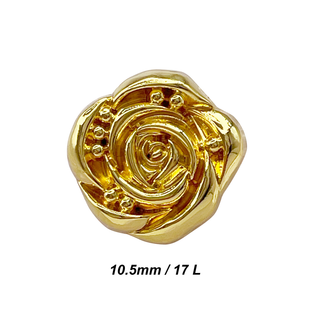 Decorative Rose Metal Buttons