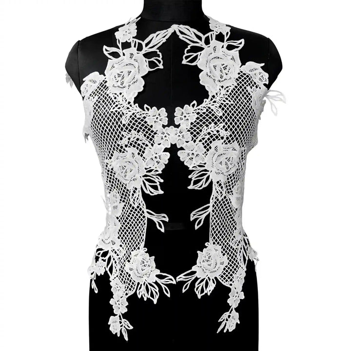 Asymmetrical Lace Yoke Set