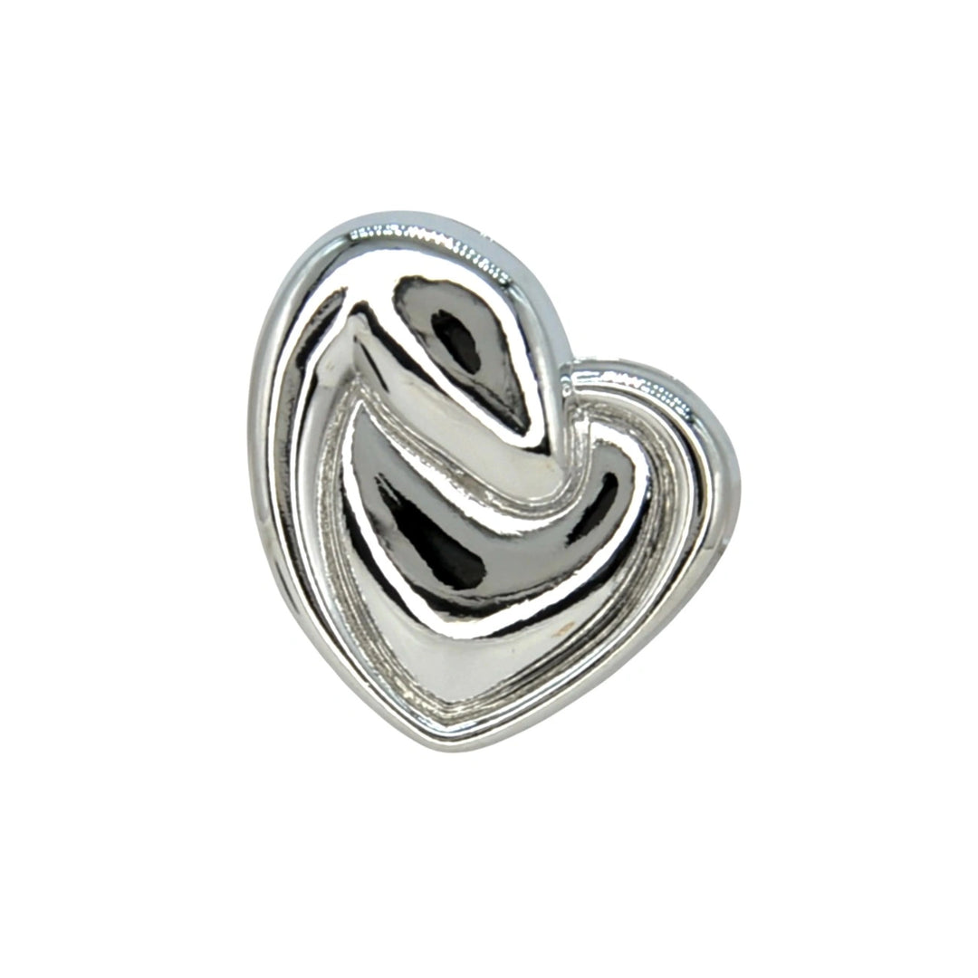 Glossy Heart Twist Metal Button | 18mm (28L) & 23mm (36L)
