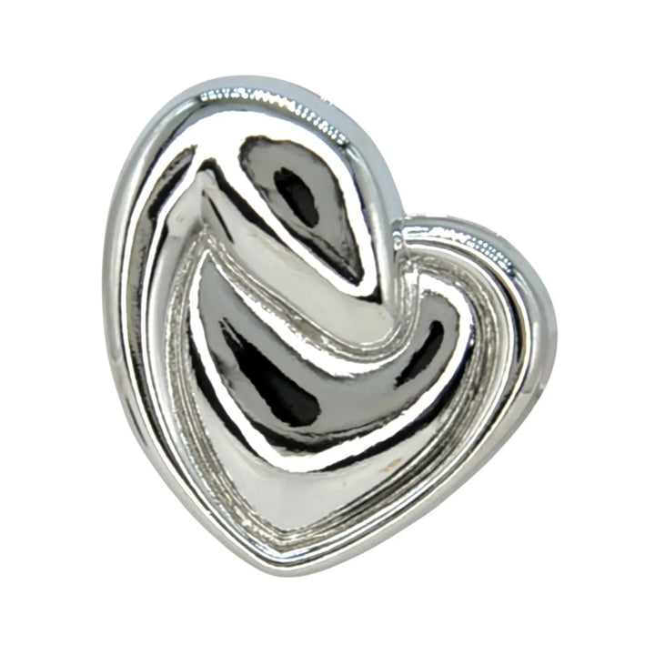 Glossy Heart Twist Metal Button | 18mm (28L) & 23mm (36L)