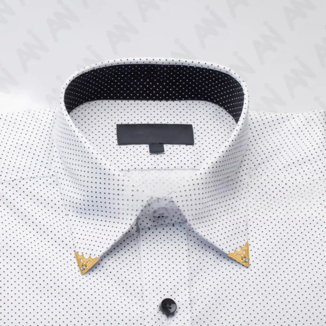 Diamond-Studded Crystal Designer Collar Stays