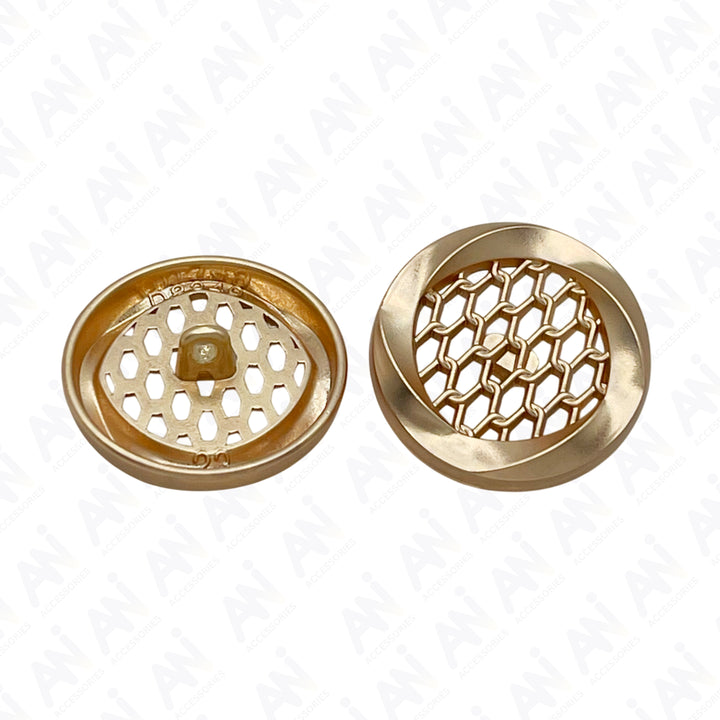 Honey Comb Metal Buttons