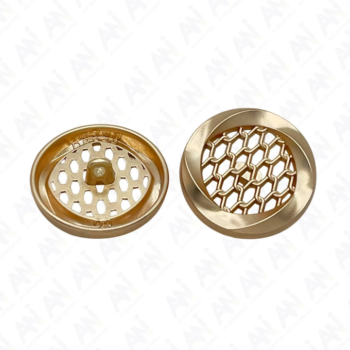 Honeycomb Metal Buttons | 15mm, 18mm & 23mm