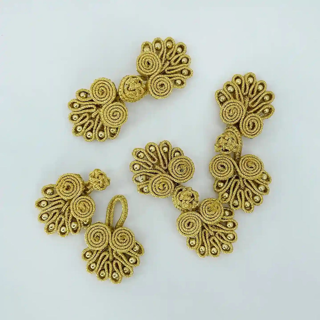 Snail Spiral Knots Frog Buttons