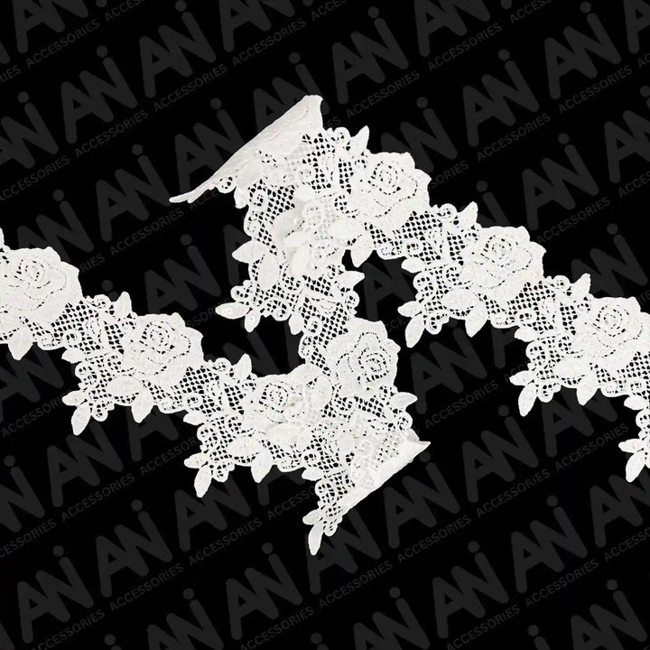 Detailed Rose Design Sequins Lace | 2 Meter