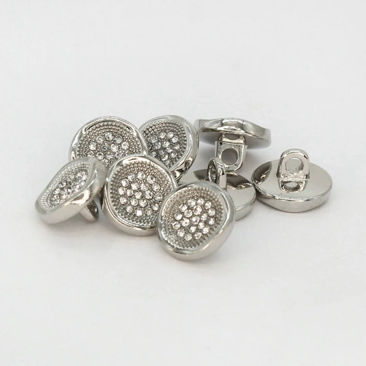 Luxurious Diamond Metal Buttons | 11mm (18L)