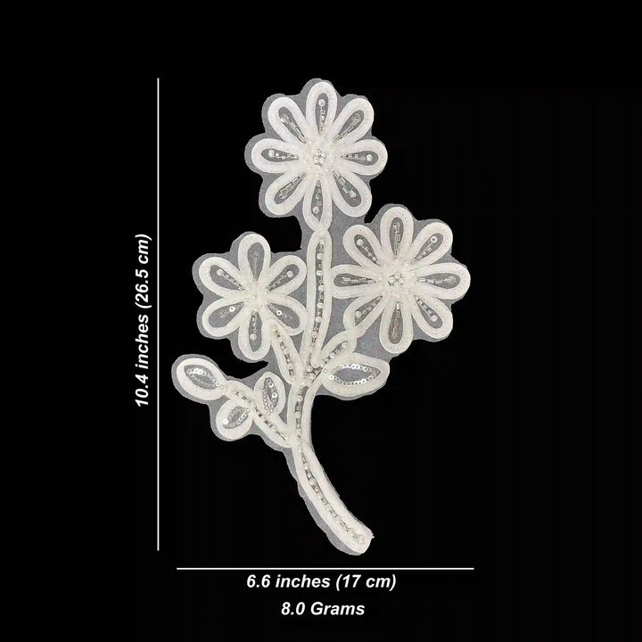 Layered Six-Petal Flowers Patch