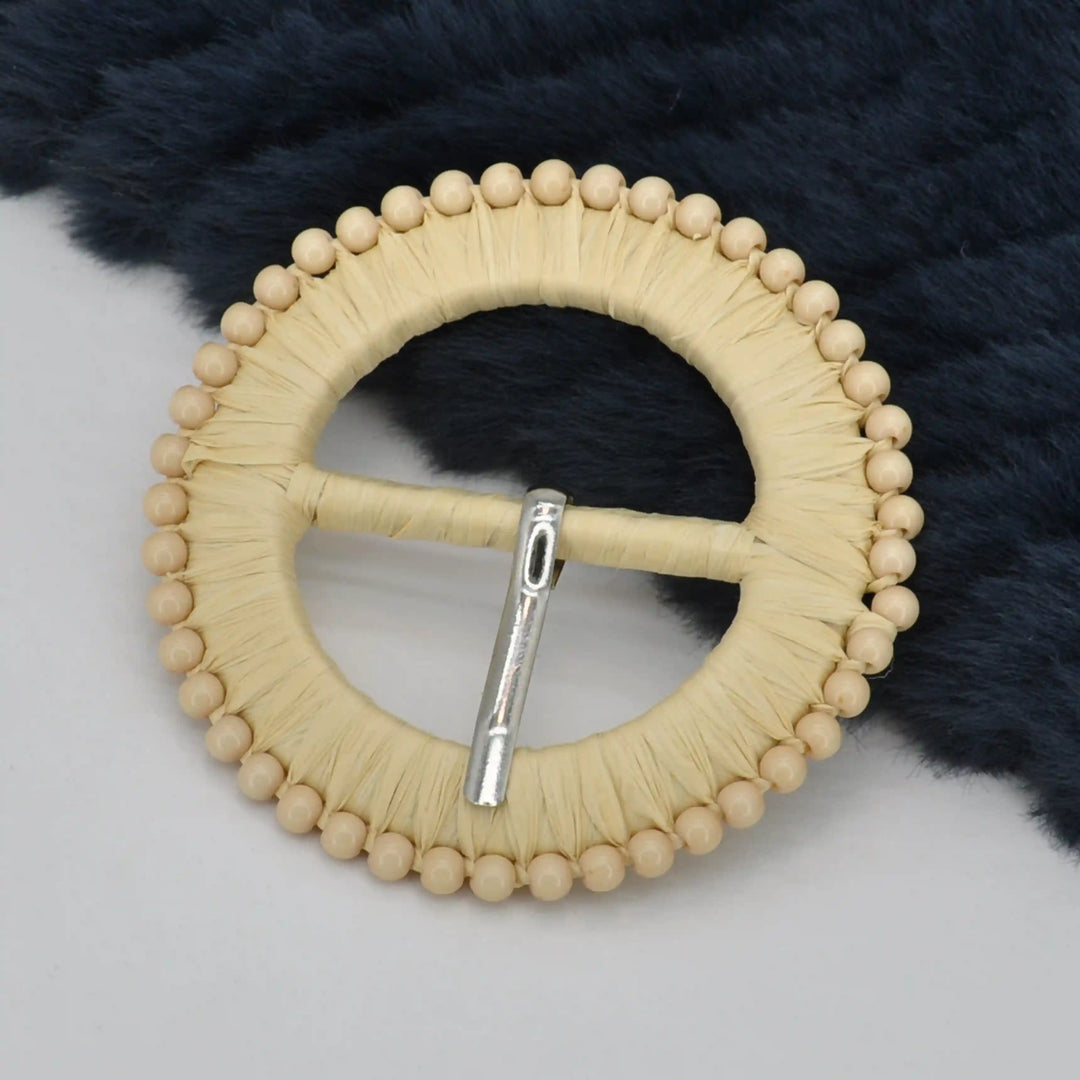 Artisan Boho Aesthetic Raffia Buckle