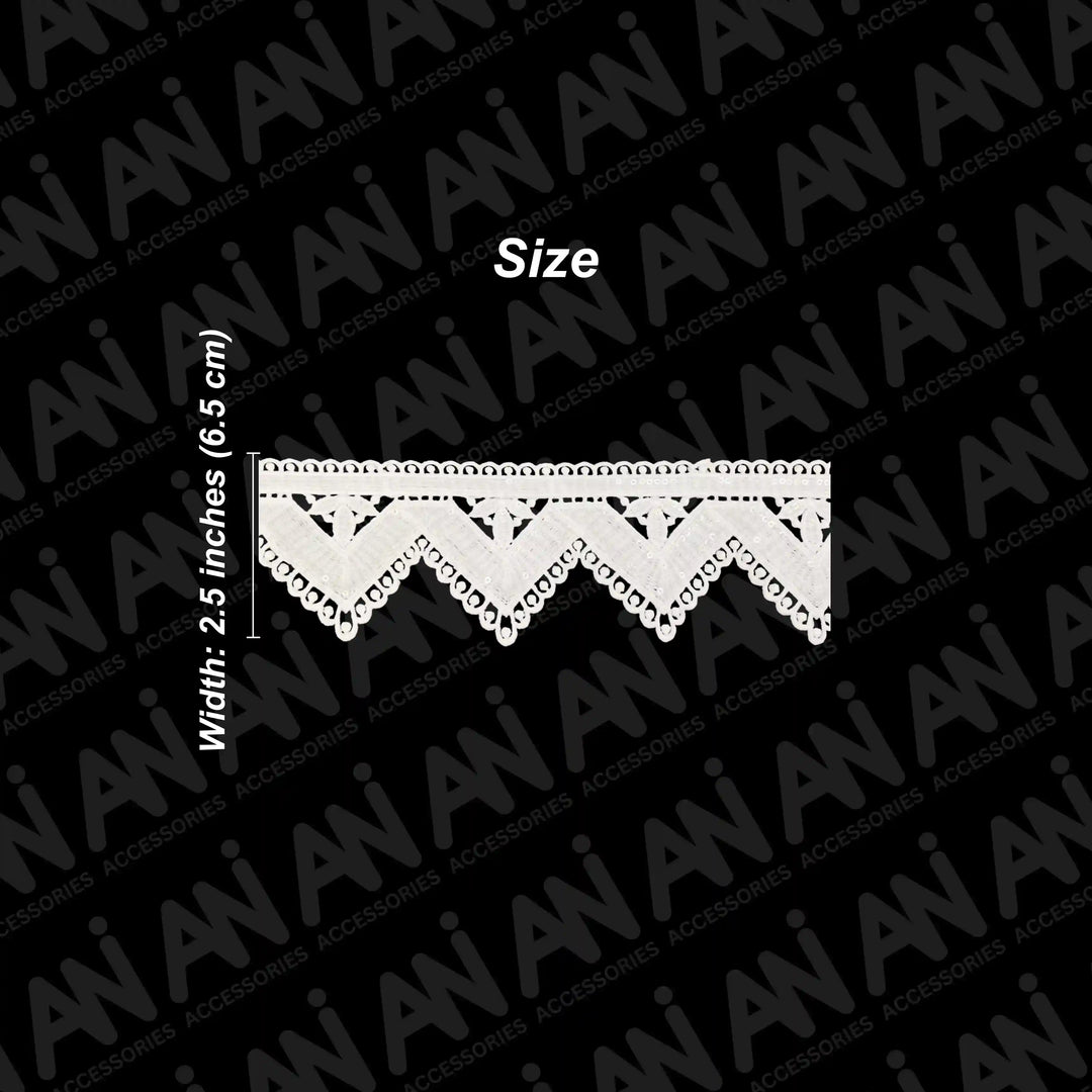 Point de France arrow lace Trim | 2 Meter