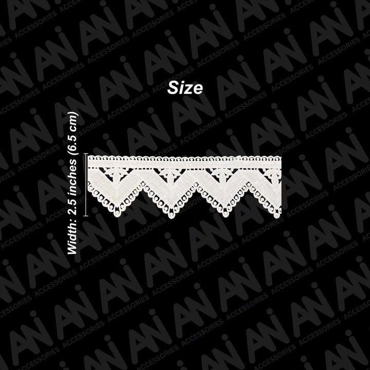 Point de France arrow lace Trim | 2 Meter