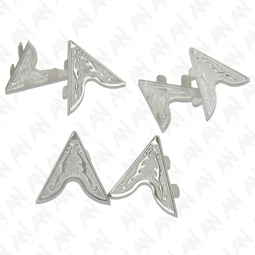 Silver Tribal Collar Tips